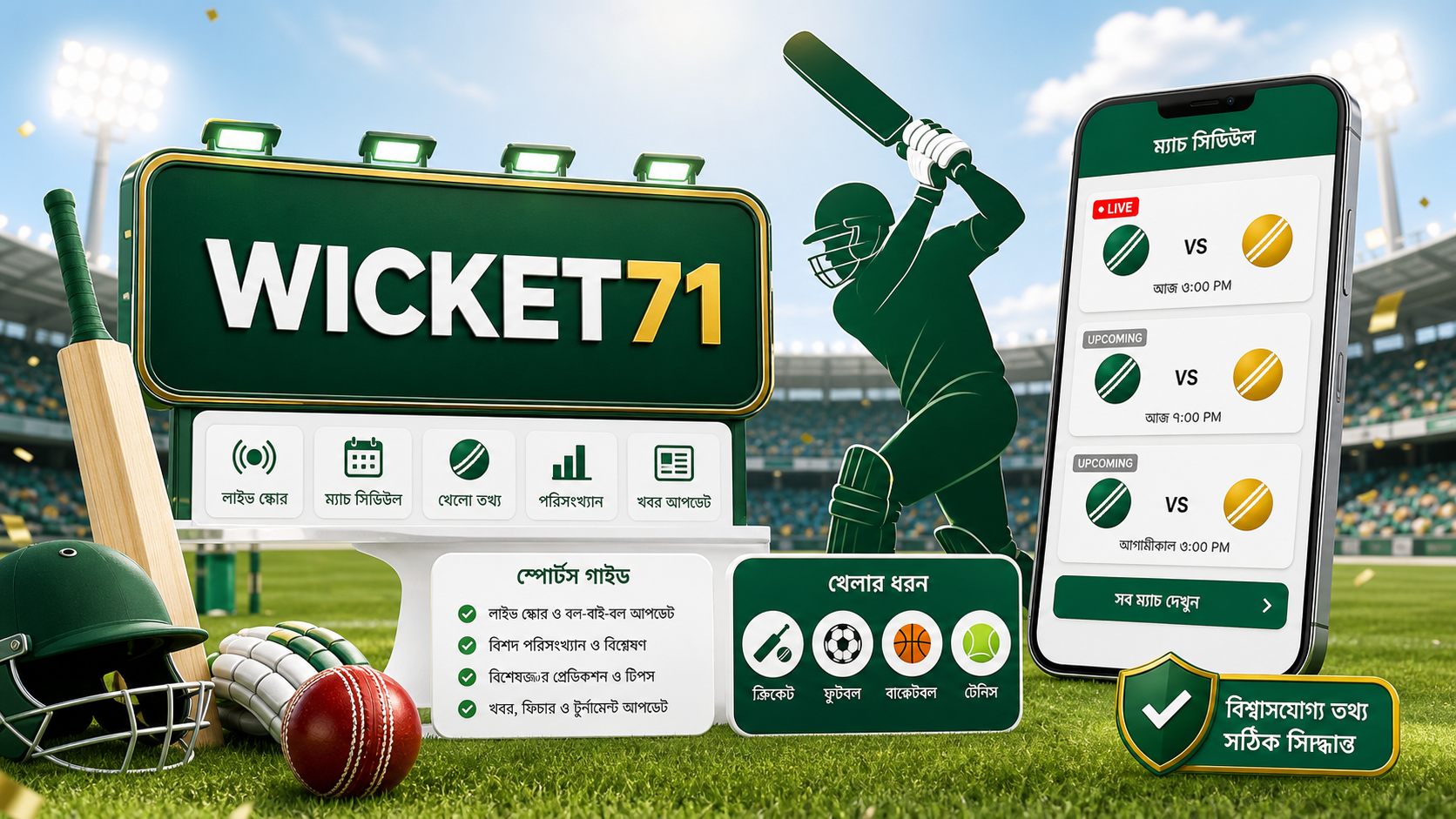 WICKET71 ক্রিকেট ও স্পোর্টস মার্কেট বোঝার বাংলা গাইড